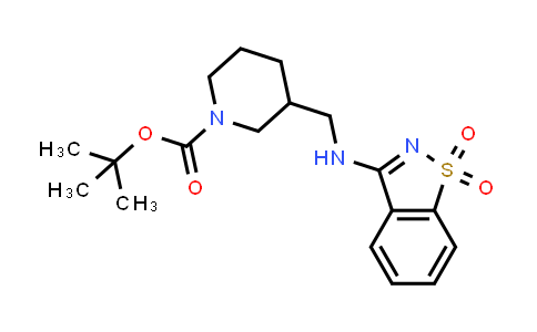 tert-Butyl 3-(((1,1-dioxidobenzo[d]isothiazol-3-yl)amino)methyl)piperidine-1-carboxylate