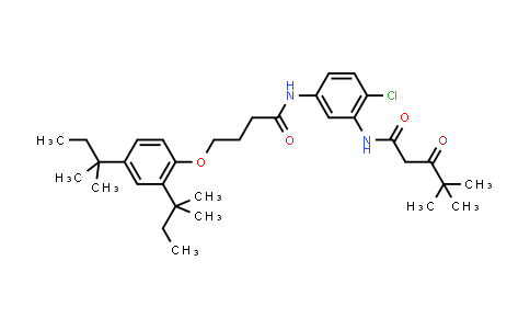 N-(2-Chloro-5-(4-(2,4-di-tert-pentylphenoxy)butanamido)phenyl)-4,4-dimethyl-3-oxopentanamide