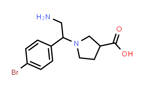 1-(2-Amino-1-(4-bromophenyl)ethyl)pyrrolidine-3-carboxylic acid