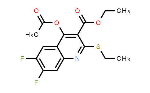 4-acetyloxy-2-(ethylthio)-6,7-difluoro-3-quinolinecarboxylic acid ethyl ester