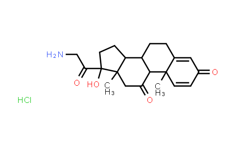 17-(2-amino-1-oxoethyl)-17-hydroxy-10,13-dimethyl-6,7,8,9,12,14,15,16-octahydrocyclopenta[a]phenanthrene-3,11-dione hydrochloride