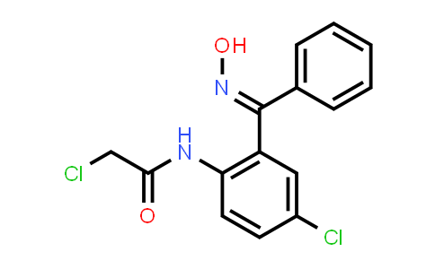 2-Chloro-N-(4-chloro-2-((hydroxyimino)(phenyl)methyl)phenyl)acetamide