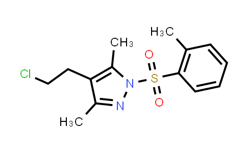 4-(2-chloroethyl)-3,5-dimethyl-1-(2-methylphenyl)sulfonylpyrazole