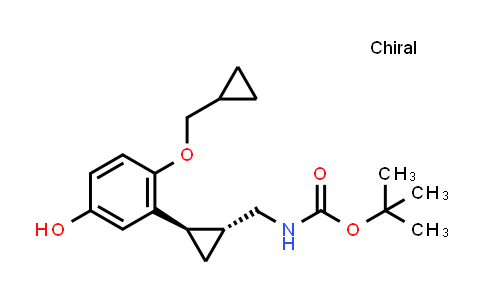 tert-butyl (((1R,2R)-2-(2-(cyclopropylmethoxy)-5-hydroxyphenyl)cyclopropyl)methyl)carbamat