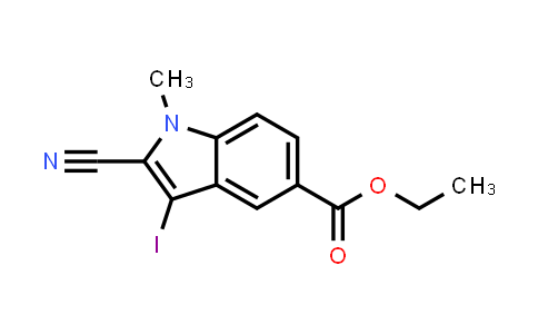 Ethyl 2-cyano-3-iodo-1-methyl-1H-indole-5-carboxylate