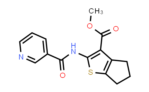 2-[[oxo(3-pyridinyl)methyl]amino]-5,6-dihydro-4H-cyclopenta[b]thiophene-3-carboxylic acid methyl ester