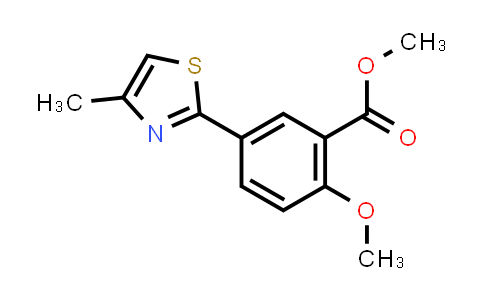 2-methoxy-5-(4-methyl-2-thiazolyl)benzoic acid methyl ester