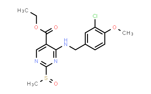 Ethyl 4-((3-chloro-4-methoxybenzyl)amino)-2-(methylsulfinyl)pyrimidine-5-carboxylate