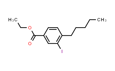 3-iodo-4-pentylbenzoic acid ethyl ester