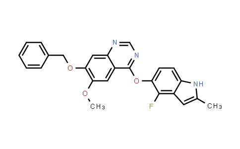 4-[(4-fluoro-2-methyl-1H-indol-5-yl)oxy]-6-methoxy-7-phenylmethoxyquinazoline