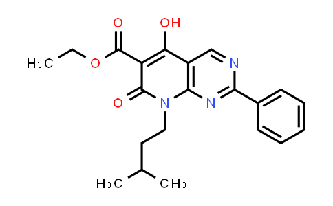 ethyl5-hydroxy-8-isopentyl-7-oxo-2-phenyl-7,8-dihydropyrido[2,3-d]pyrimidine-6-carboxylate
