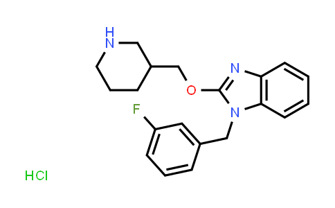 1-(3-Fluorobenzyl)-2-(piperidin-3-ylmethoxy)-1H-benzo[d]imidazole hydrochloride
