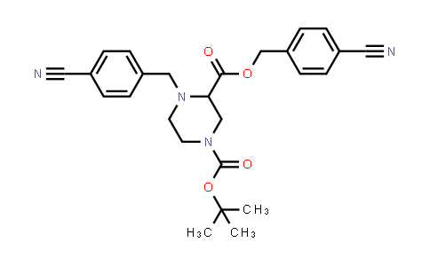 1-tert-Butyl 3-(4-cyanobenzyl) 4-(4-cyanobenzyl)piperazine-1,3-dicarboxylate