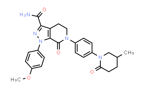 1-(4-Methoxyphenyl)-6-(4-(5-methyl-2-oxopiperidin-1-yl)phenyl)-7-oxo-4,5,6,7-tetrahydro-1h-pyrazolo[3,4-c]pyridine-3-carboxamide