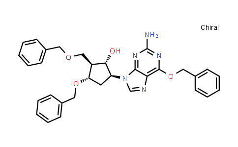 (1S,2S,3S,5S)-5-(2-Amino-6-(benzyloxy)-9H-purin-9-yl)-3-(benzyloxy)-2-(benzyloxymethyl)cyclopentanol