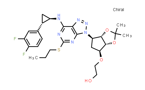 2-(((3aR,4S,6R,6aS)-6-(7-(((1R,2S)-2-(3,4-Difluorophenyl)cyclopropyl)amino)-5-(propylthio)-3H-[1,2,3]triazolo[4,5-d]pyrimidin-3-yl)-2,2-dimethyltetrahydro-3aH-cyclopenta[d][1,3]dioxol-4-yl)oxy)ethanol