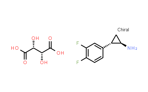 (1R,2S)-2-(3,4-Difluorophenyl)cyclopropanamine (2R,3R)-2,3-Dihydroxysuccinate