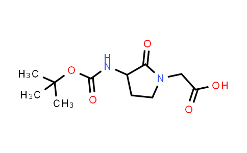 2-(3-((tert-Butoxycarbonyl)amino)-2-oxopyrrolidin-1-yl)acetic acid