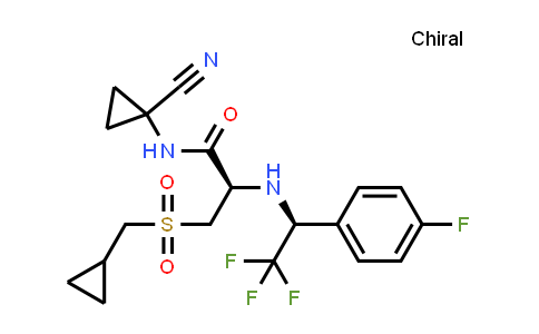 (R)-N-(1-Cyanocyclopropyl)-3-((cyclopropylmethyl)sulfonyl)-2-(((S)-2,2,2-trifluoro-1-(4-fluorophenyl)ethyl)amino)propanamide