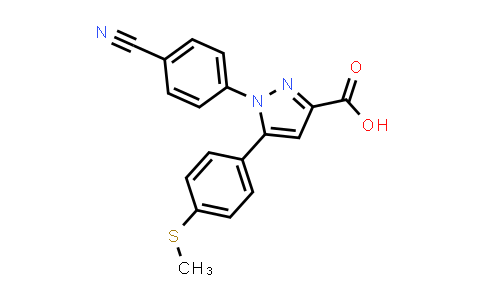 1-(4-Cyanophenyl)-5-(4-(methylthio)phenyl)-1H-pyrazole-3-carboxylic acid