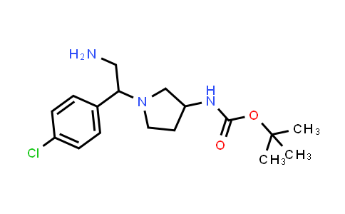 tert-Butyl (1-(2-amino-1-(4-chlorophenyl)ethyl)pyrrolidin-3-yl)carbamate
