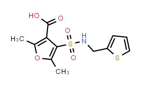 2,5-dimethyl-4-(thiophen-2-ylmethylsulfamoyl)-3-furancarboxylic acid