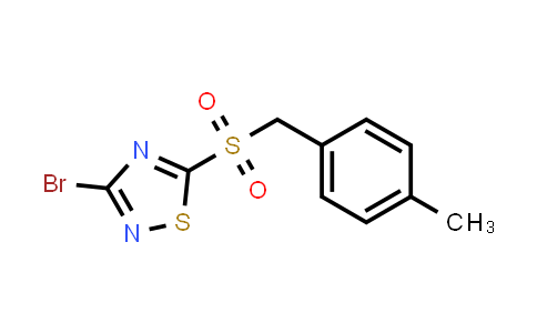 3-bromo-5-[(4-methylphenyl)methylsulfonyl]-1,2,4-thiadiazole