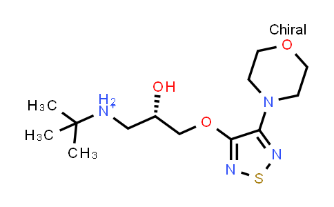 tert-butyl-[(2S)-2-hydroxy-3-[[4-(4-morpholinyl)-1,2,5-thiadiazol-3-yl]oxy]propyl]ammonium