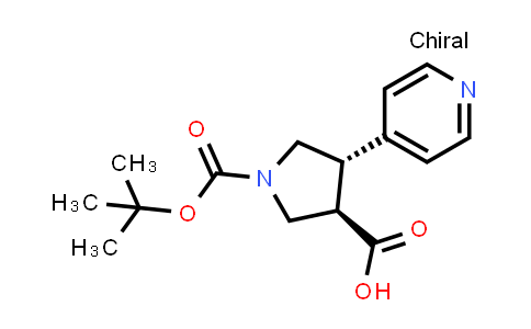 (3R,4S)-1-(tert-Butoxycarbonyl)-4-(pyridin-4-yl)pyrrolidine-3-carboxylic acid
