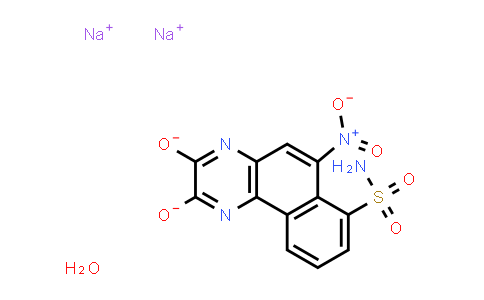 disodium 6-nitro-7-sulfamoylbenzo[f]quinoxaline-2,3-diolate hydrate