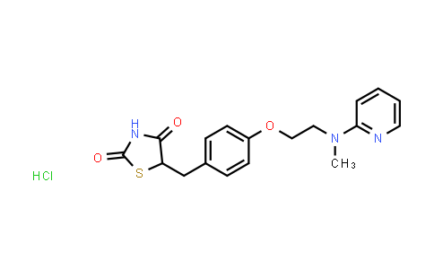 5-[[4-[2-[methyl(2-pyridinyl)amino]ethoxy]phenyl]methyl]thiazolidine-2,4-dione hydrochloride