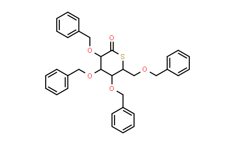 3,4,5-Tris(benzyloxy)-6-((benzyloxy)methyl)tetrahydro-2H-thiopyran-2-one