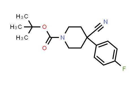 TERT-BUTYL 4-CYANO-4-(4-FLUOROPHENYL)PIPERIDINE-1-CARBOXYLATE