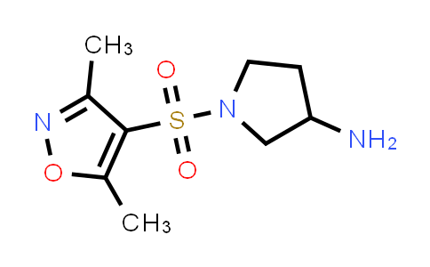 1-((3,5-Dimethylisoxazol-4-yl)sulfonyl)pyrrolidin-3-amine