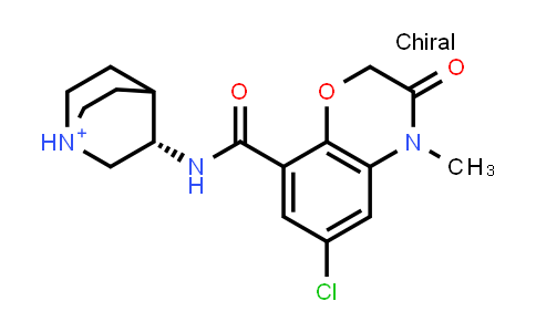N-[(3S)-1-azoniabicyclo[2.2.2]octan-3-yl]-6-chloro-4-methyl-3-oxo-1,4-benzoxazine-8-carboxamide